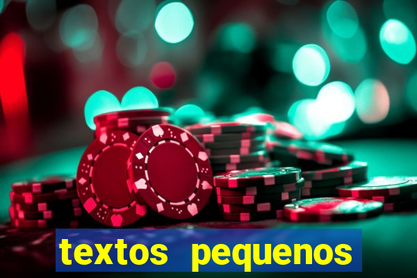 textos pequenos para alfabetizar